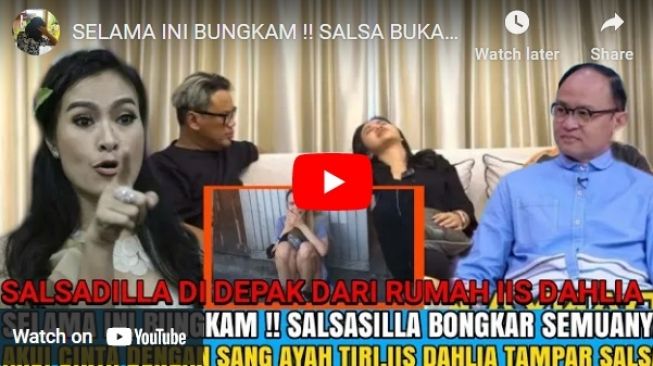 Hoaks Iis Dahlia tampar Salshadilla Juwita. 