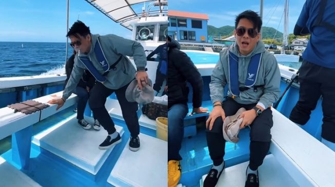 Potret Ariel NOAH Mancing di Laut Jepang (Instagram/@arielnoah)