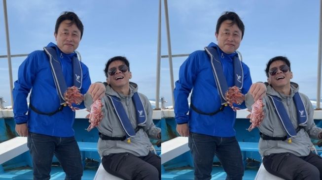 Potret Ariel NOAH Mancing di Laut Jepang (Instagram/@arielnoah)