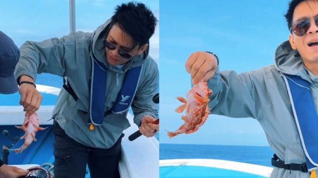 Potret Ariel NOAH Mancing di Laut Jepang (Instagram/@arielnoah)