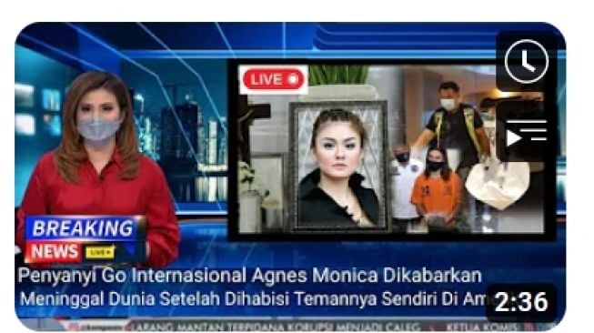 CEK FAKTA: Agnez Mo Meninggal Dunia setelah Dihabisi Temannya Sendiri, Benarkah?