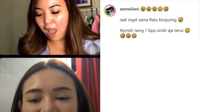 Amanda Manopo melakukan live Instagram diduga sindir Putri Anne (Instagram/@aemeiliani)