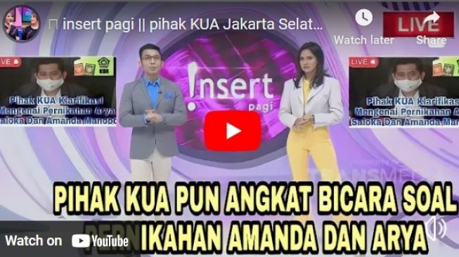 Hoaks Arya Saloka dan Amanda Manopo menikah.