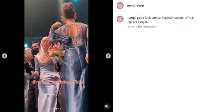 Momen Lesti Kejora dicuekin Tiara Andini dan Mahalini (Instagram/@rumpi_gosip)