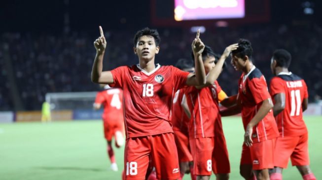 Selebrasi para pemain Timnas Indonesia setelah menjebol gawang Kamboja (pssi.org)