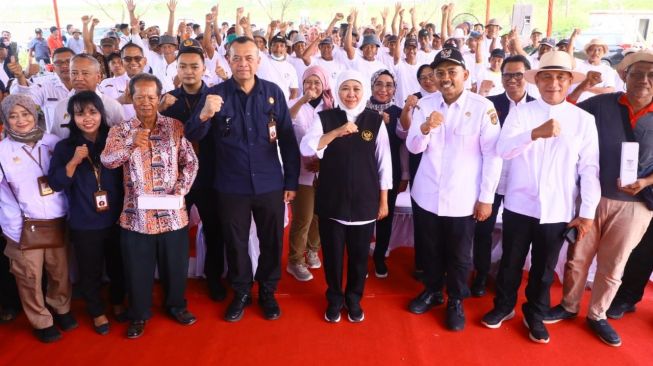 Gubernur Jawa Timur Khofifah Indar Parawansa di Ngawi, Jawa Timur.  (Dok: Pemprov Jatim)