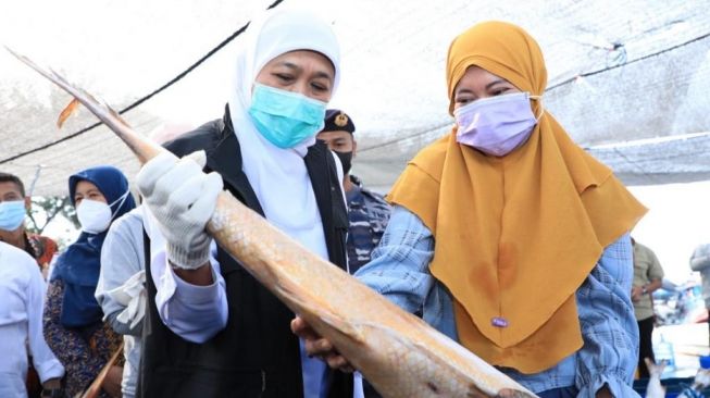 Gubernur Jawa Timur Khofifah Indar Parawansa di Gedung Negara Grahadi, Surabaya, Jumat (12/5/2023).  (Dok: Pemprov Jatim)