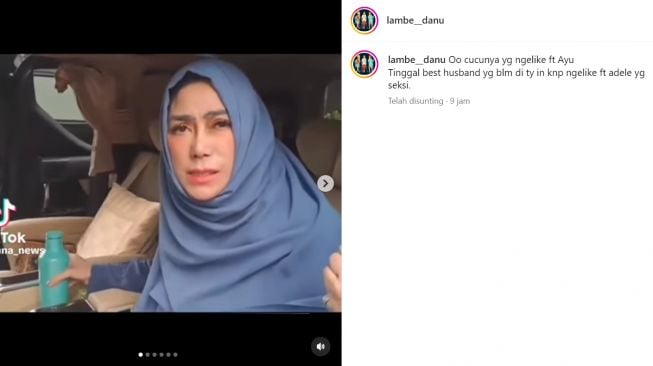 Amy Qanita klarifikasi soal like foto Ayu Ting Ting (Instagram/@lambe__danu)