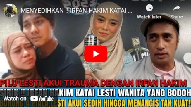 Hoaks Irfan Hakim katai Lesti Kejora bodoh. 