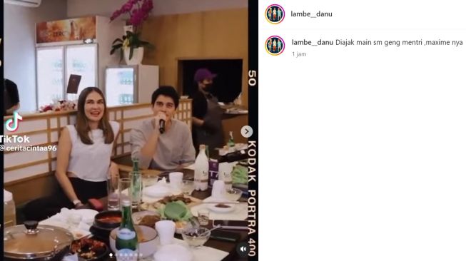 Luna Maya ajak Maxime Bouttier kumpul Geng Menteri Ceria (Instagram/@lambe__danu)