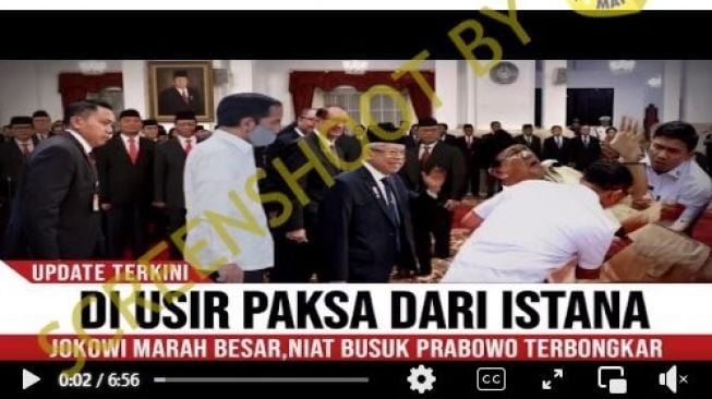 CEK FAKTA: Jokowi Usir Paksa Prabowo dari Istana Usai Niat Busuknya Terbongkar, Benarkah?