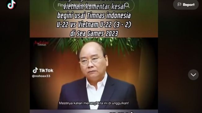 CEK FAKTA: Presiden Vietnam Marah Usai Timnas Negaranya Dikalahkan Indonesia