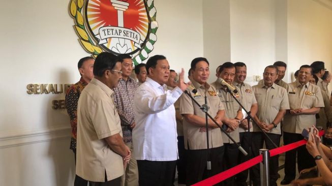 Terima Kunjungan Prabowo Subianto, Ketua Umum PP Polri Bersumpah Tidak Bahas Pilpres