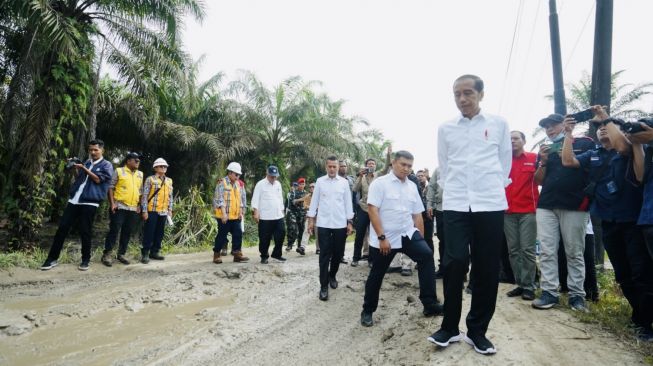 Jokowi Tinjau Jalan Rusak di Labura, Perbaikan Paling Lambat Juli 2023