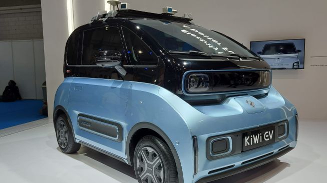 Mobil listrik Wuling Kiwi di pameran kendaraan listrik PEVS 2023. (Suara.com/Manuel Jeghesta)