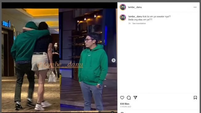 Barang Desta dan Gege Elisa yang diduga mirip dengan sosok pria dan wanita yang viral (Instagram @lambe__danu)