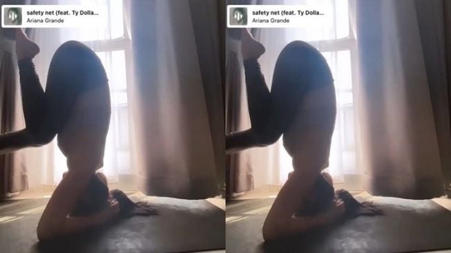 Potret Gege Elisa Berolahraga Yoga (Instagram/@gegeelisa94)