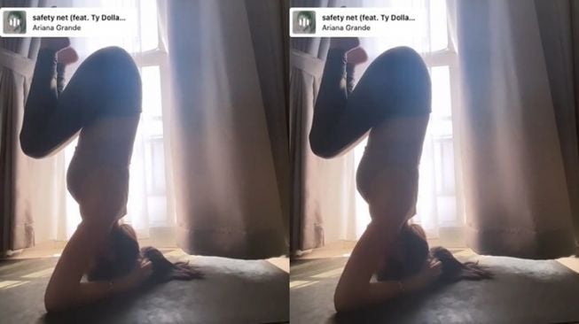 Potret Gege Elisa Berolahraga Yoga (Instagram/@gegeelisa94)