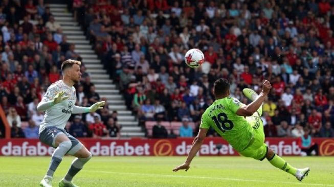 Hasil Bournemouth vs Manchester United: Gol Cantik Casemiro Menangkan Setan Merah