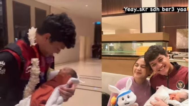 Penuh Haru! Adi Satryo, Kiper Timnas saat Pertama Kali Jumpa Sang Anak yang Baru Dilahirkan