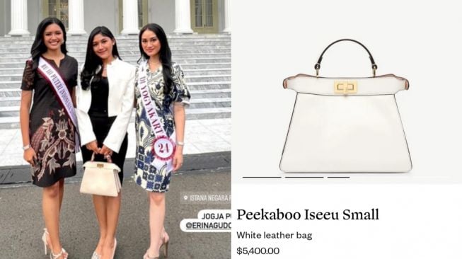 Tas Mewah Erina Gudono Saat Kunjungi Istana Negara (Instagram/Fendi)