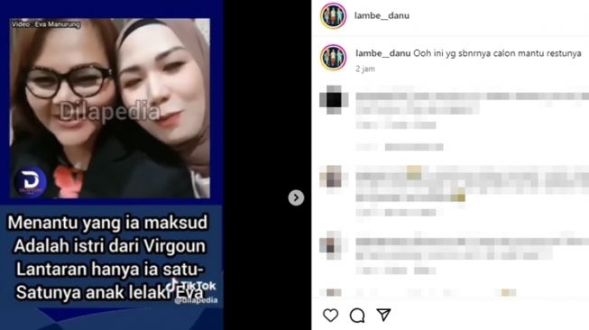 Ibunda Virgoun, Eva Manurung bersama seorang perempuan yang berprofesi sebagai dokter. Perempuan tersebut rupanya mantan pacar Virgoun. [Instagram]