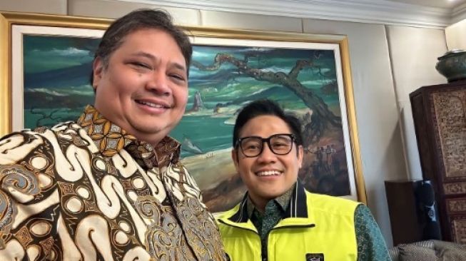 Airlangga-Cak Imin Kembali Mesra Difoto Berdua, Kali Ini Bukan Bahas Cawapres Prabowo