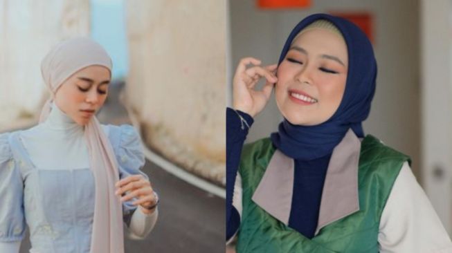 Adu Gaya Lesti Kejora dan Selfi DA (Kolase Instagram lestykejora dan lida_selfi07)