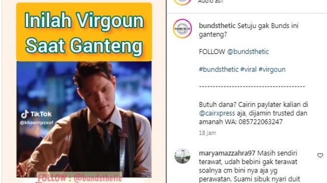 Unggahan soal Virgoun [Instagram/@bundsthetic]