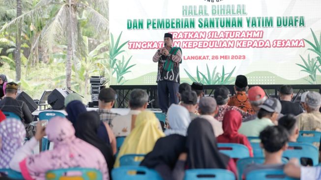 Petani Tebu di Langkat Beri Santunan ke Yatim dan Dhuafa