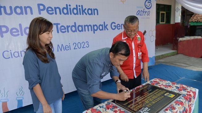 Lewat Estafet Peduli Bumi, Asuransi Astra Bangun Gedung Sekolah Tahan Gempa SDN 1 Cianjur