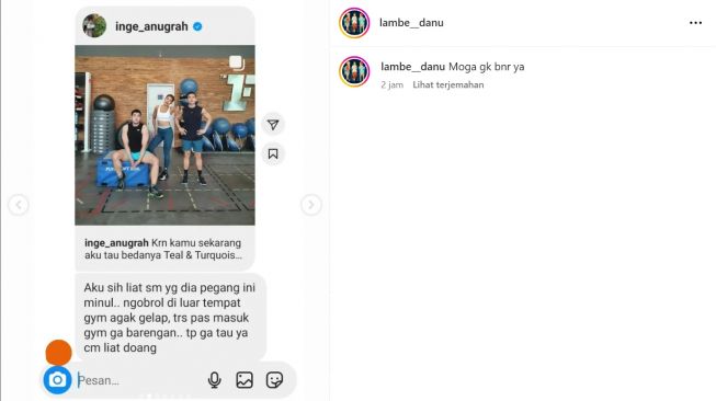 Inge Anugrah dituding selingkuh (Instagram/@lambe__danu)