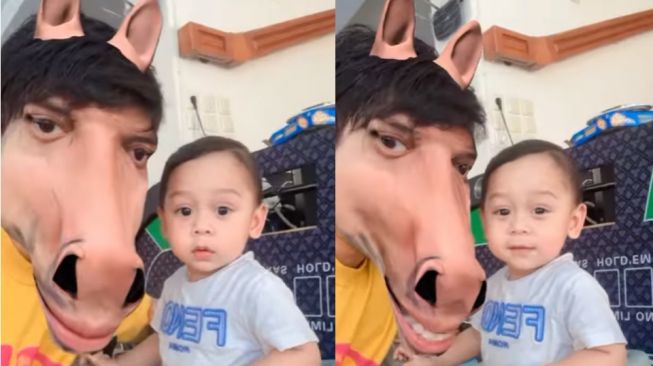 Potret Rizky Billar Momong Anak (Instagram/@rizkybillar)