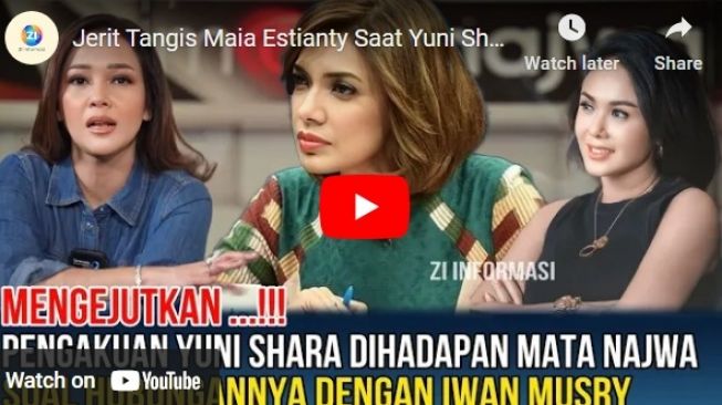 Hoaks Maia Estianty bertemu Yuni Shara di acara Mata Najwa. 