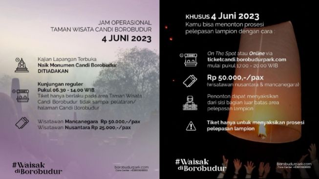 Jam Operasional Candi Borobudur Saat Perayaan Waisak 2023, Cek Jadwal dan Tiket Masuknya!