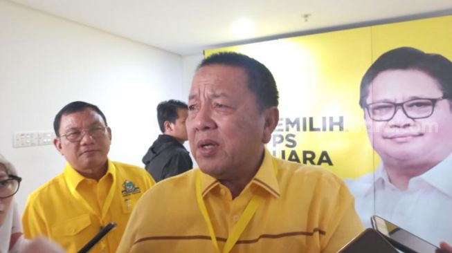 Gubernur Lampung Arinal Djunaidi saat rakernas Partai Golkar di Jakarta. (Suara.com/M Yasir)