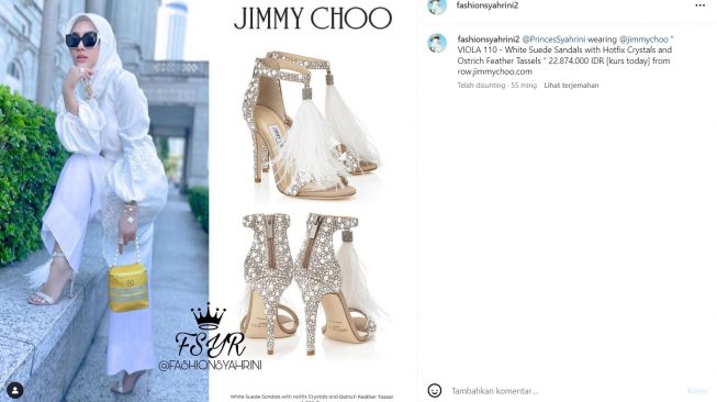 Koleksi high heels Syahrini yang modelnya unik (Instagram/fashionsyahrini2)