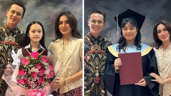 Gaya Artis Dampingi Anak Wisuda (Instagram/@ussypratama) 