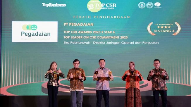 Pegadaian Raih Dua Penghargaan dalam TOP CSR Awards 2023