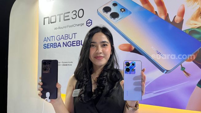 Peluncuran Infinix Note 30 dan Infinix Note 30 Pro di Jakarta Selatan, Kamis (8/6/2023). [Suara.com/Dicky Prastya]