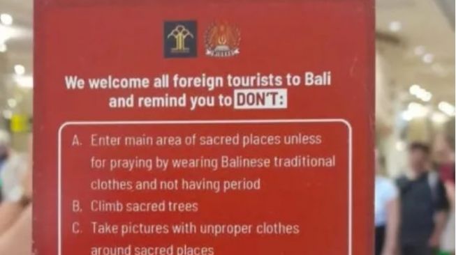 Do And Donts Untuk Turis di Bali Akan Dicetak Dalam 5 Bahasa, Apa Saja Isinya?