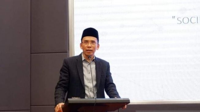 Ketua Harian Nasional DPP Partai Perindo, Tuan Guru Bajang (TGB) Zainul Majdi. [ANTARA/Nur Imansyah]