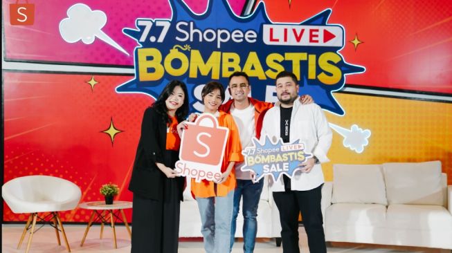 Dimeriahkan Raffi Ahmad dan Fuji, Kampanye 7.7 Shopee Live Bombastis Sale Hadirkan Beragam Promo Menarik