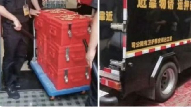 Cowok Ini Kirim Truk Lapis Baja Penuh Emas dan Uang Rp 20,9 Miliar ke Rumah Tunangan, Netizen Heboh!