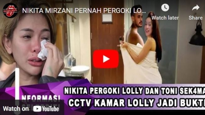 Hoaks Nikita Mirzani pergoki Lolly sekamar dengan Antonio Dedola. 