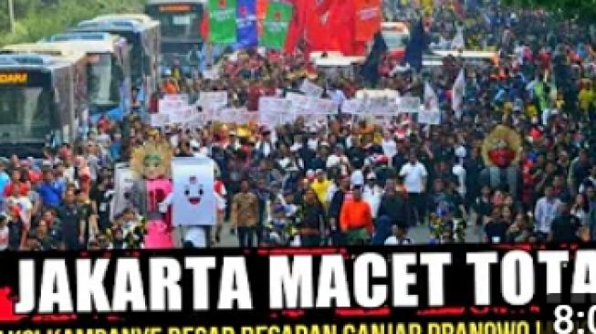 Cek Fakta Jakarta Macet Total Ribuan Warga Turun Ke Jalan Dukung