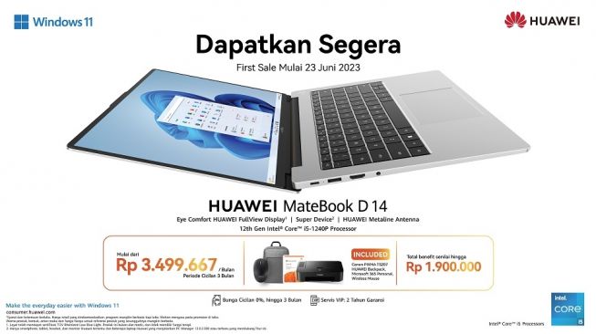 Huawei MateBook D14 Baru. [Huawei Indonesia]