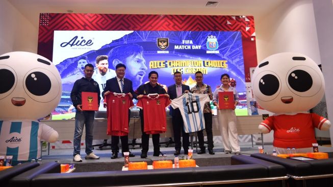 Kerjasama PSSI dan Aice Group jelang Timnas Indonesia vs Argentina (dok PSSI).