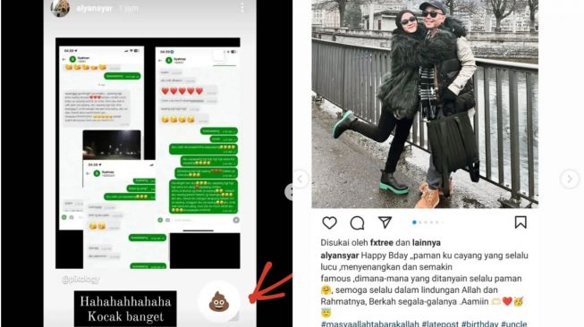 Sepupu Ayu Ting Ting komentari Syahnaz dan suaminya, Jeje (Instagram/@lambe__danu)