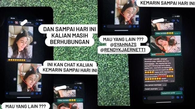 Bukti Dugaan Perselingkuhan Syahnaz dan Rendy Kjaernett (instagram/@ladynayoan)